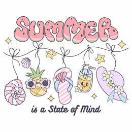 Summer is a State of Mind - Pink Summer – Bügelbild