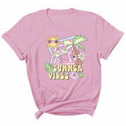 Summer Vibes Beach - Pink Summer | Bügelbild