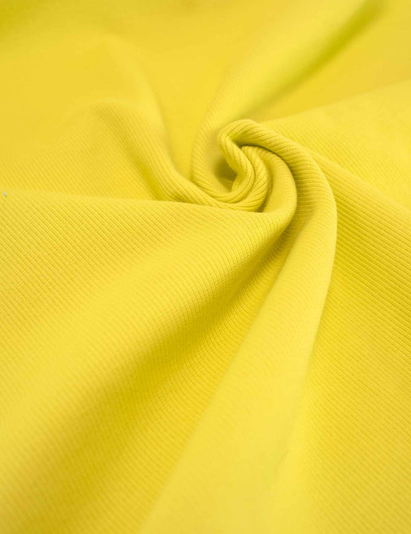 Sonniges Gelb | 2x1 Rippbündchen | 125 cm breit