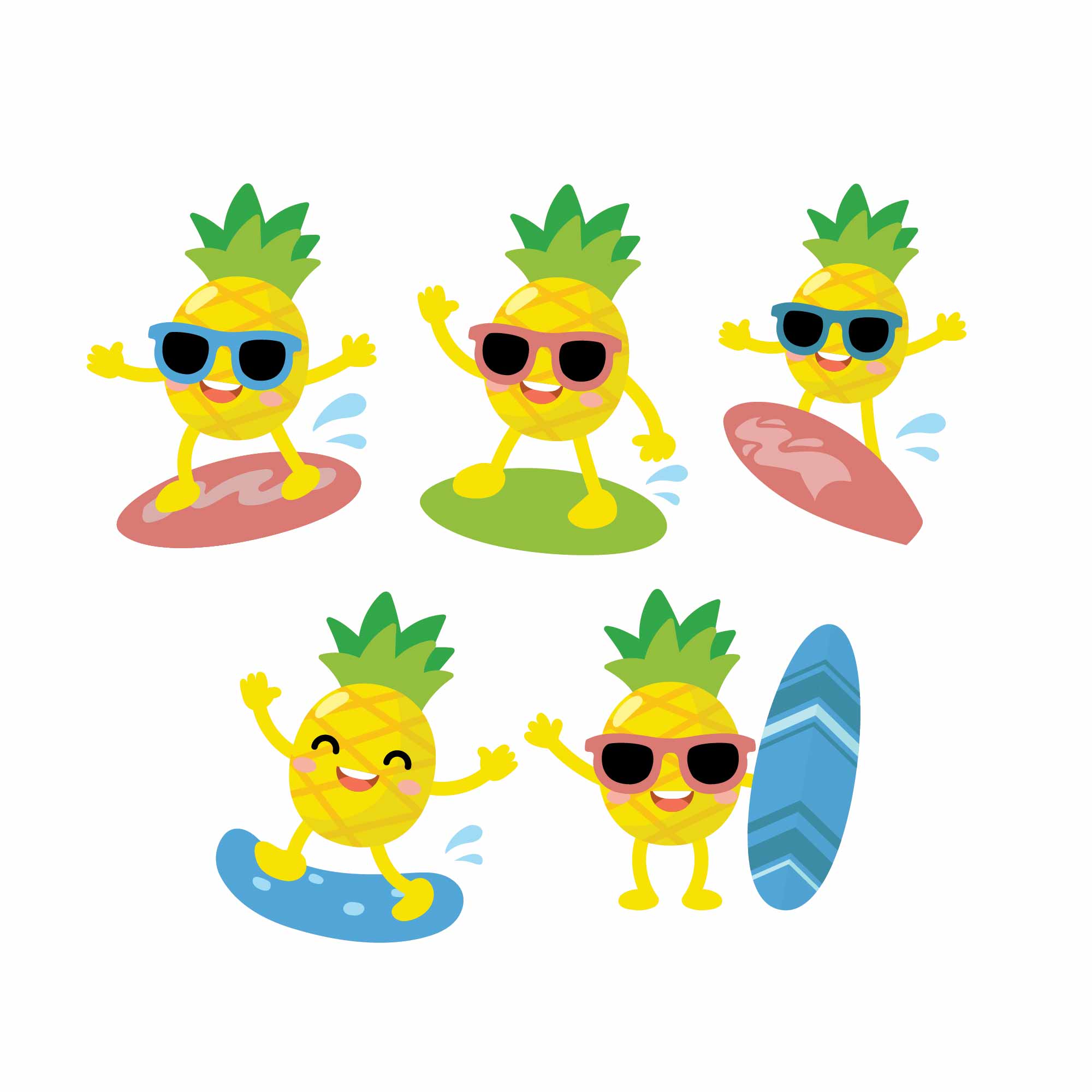 Surfende Ananas - Fabric Frenzy