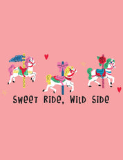 Sweet Ride, Wild Side - Karussell-Kampf | Bügelbild (Kopie)