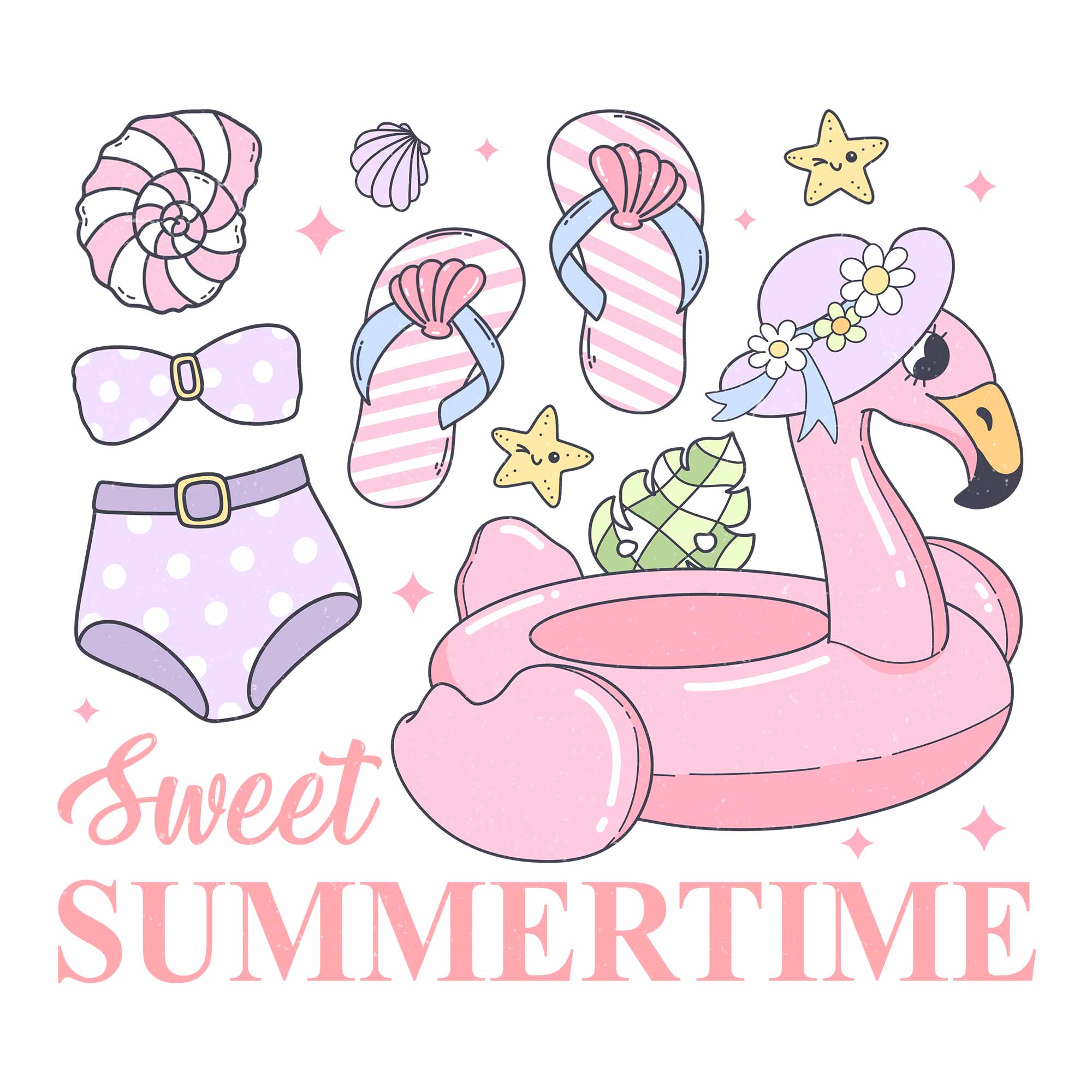 Sweet Summer - Pink Summer | Bügelbild