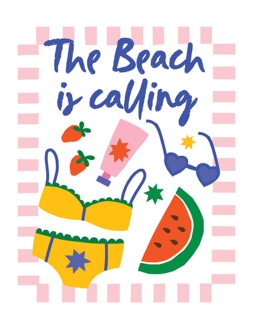 The Beach is Calling - Juicy Summer Club | Bügelbild