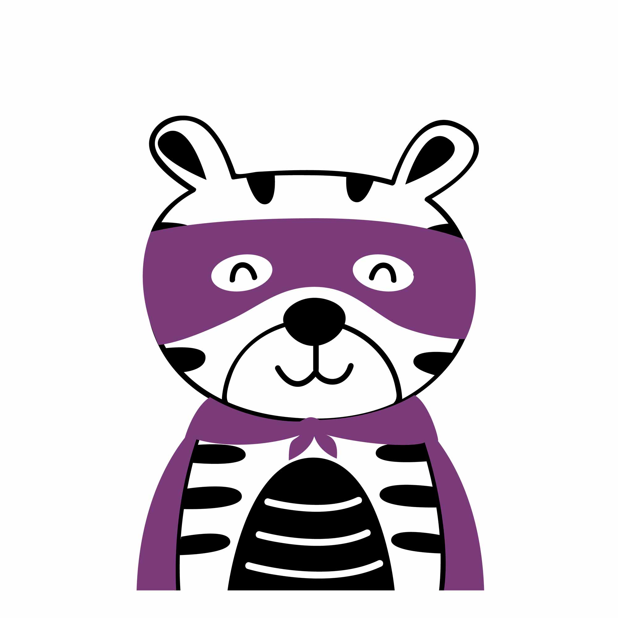 Tiger - Superheld | Bügelbild