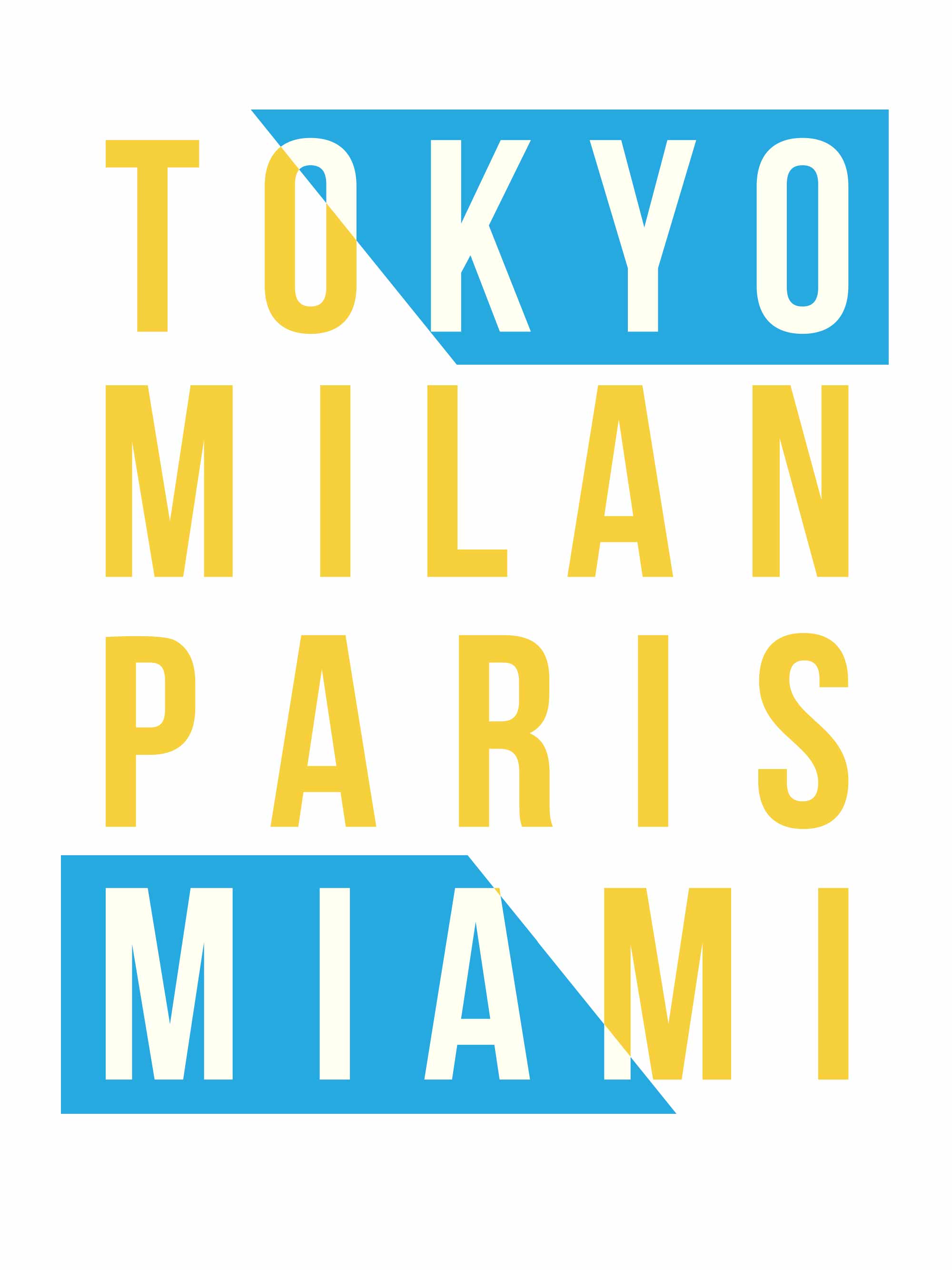 Tokio, Mailand, Paris, Miami | Bügeltransfer