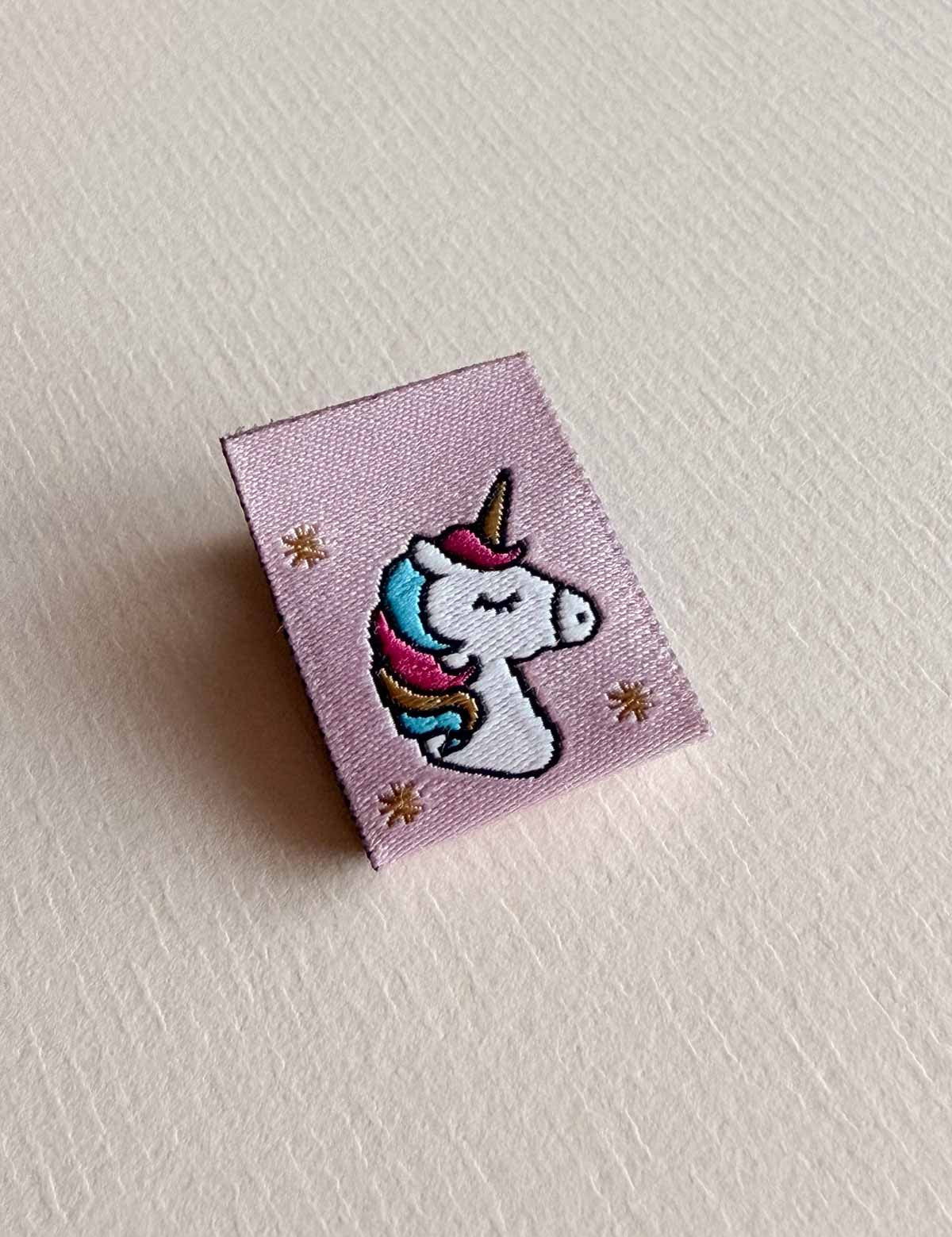 Unicorn | Gewebtes Nählabel