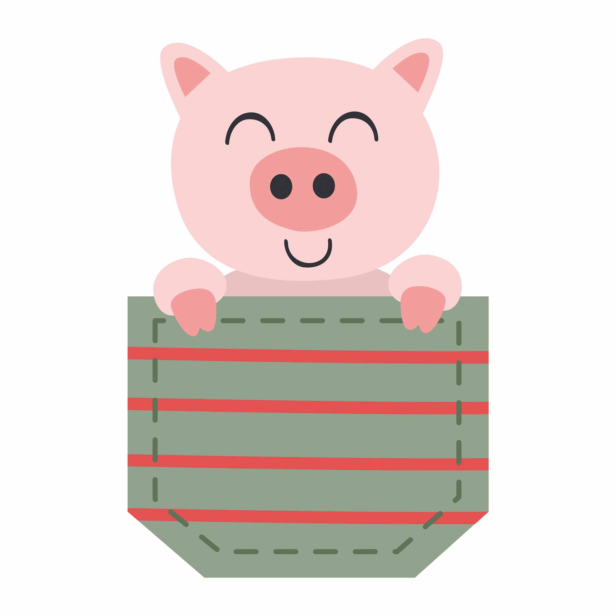 Schweinchen – Pocket Fun | Bügelbild