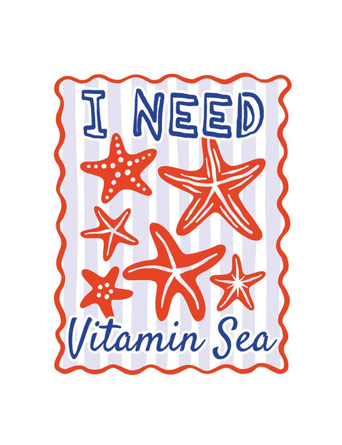 I Need Vitamin Sea - Saltwater Stories | Bügelbild