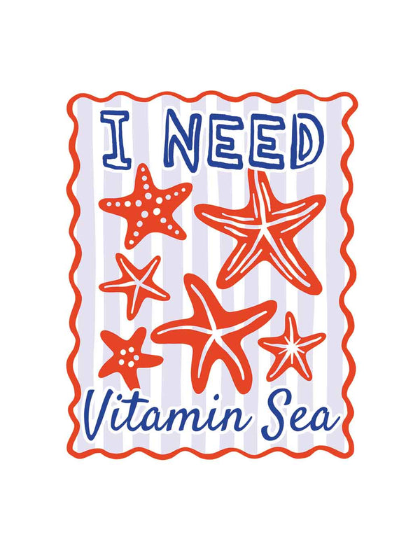 I Need Vitamin Sea - Saltwater Stories – Bügelbild