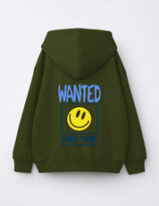 Wanted: Good Mood — Blue – Good Mood Club – strijktransfer – op een trui