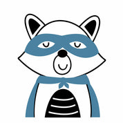 Waschbär - Superheld | Bügelbild