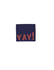 Yay! Aubergine | Gewebtes Nählabel