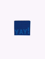 Yay! Blue | Gewebtes Nählabel