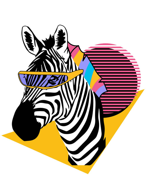Zebra - 90er Jahre Tiere | Bügelbilder